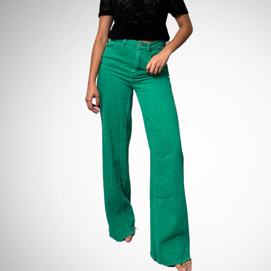 Green High Waisted Jeans