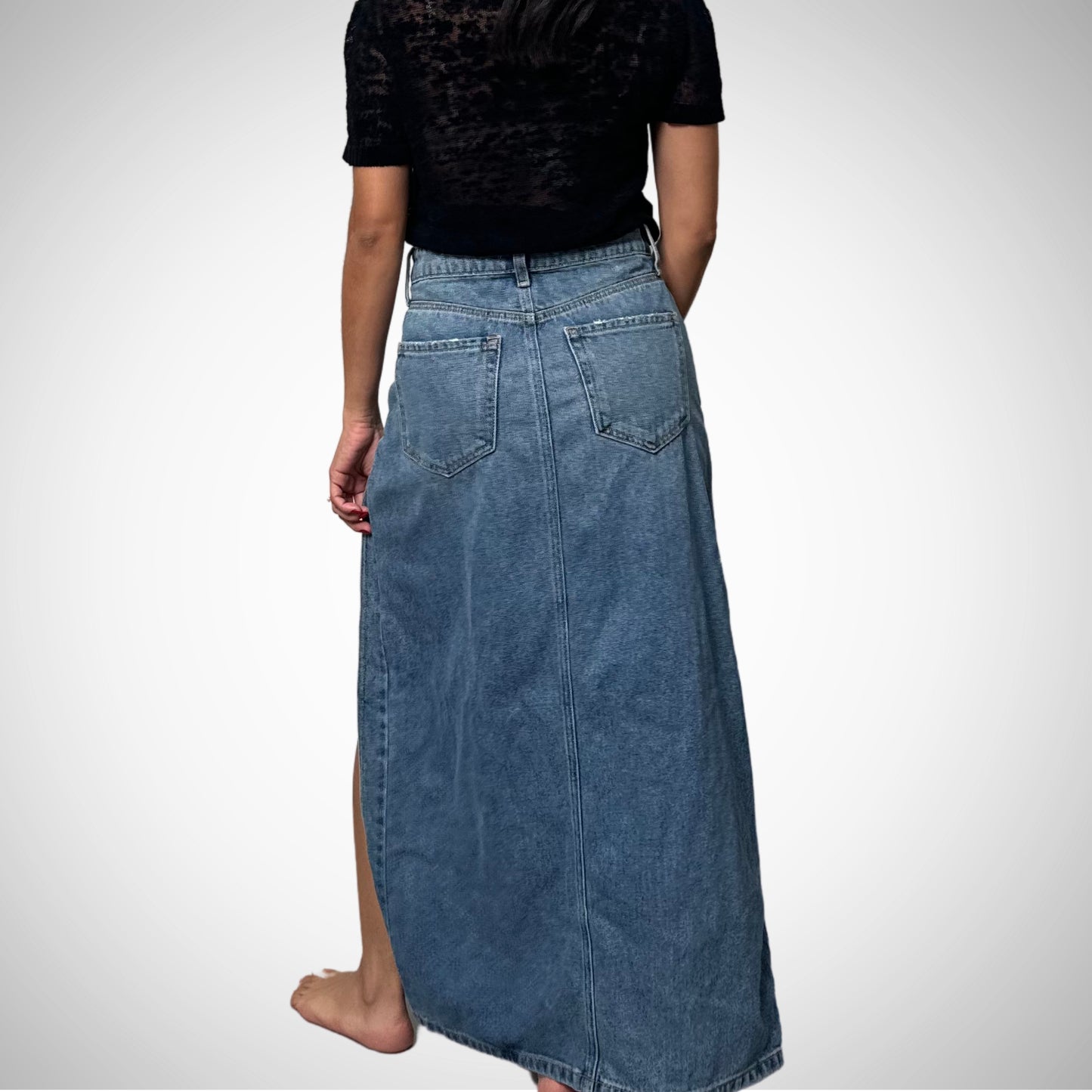 Long Denim Skirt